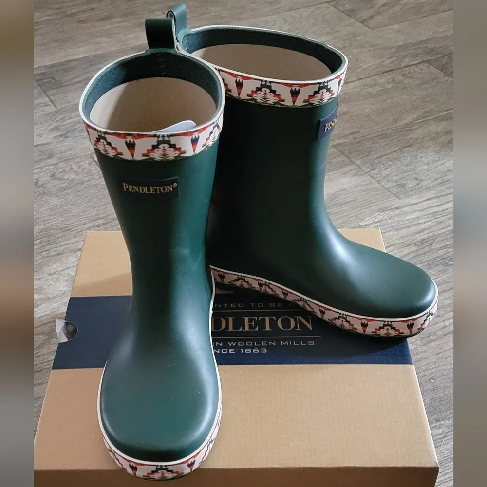 Pendleton TUCSON Mid Rain Boots Gorpcore Outdoor Granola Western Boho Southwest